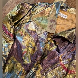 Vintage Tarot Horoscope Inspired Graphic Button-Up Jacket Whimsigoth Witch Magic